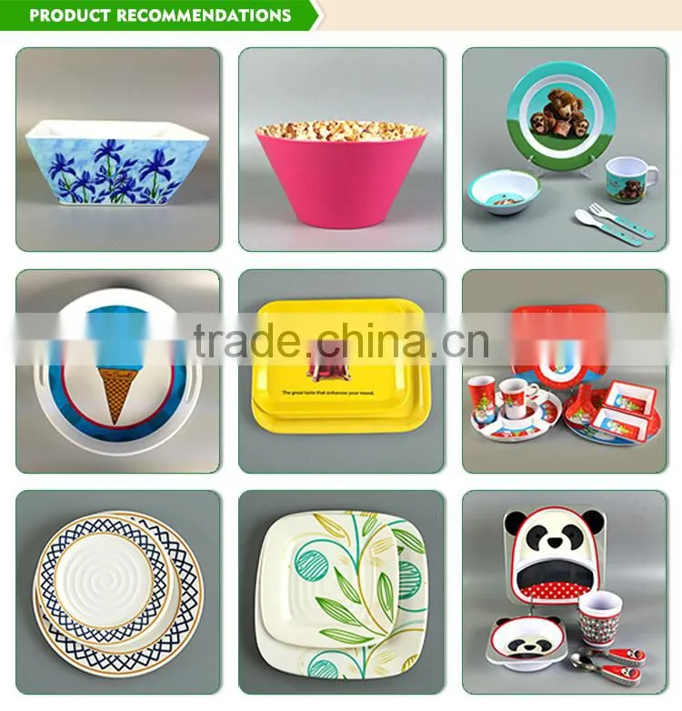 Western style kids safety dinner use plastic melamin children spoon