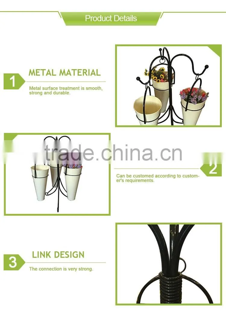 Iron floor flower pot stand