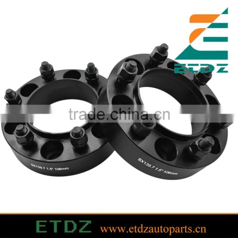 Black 1.25" Thick 6x139.7 Hub Centric Wheel Spacers for Toyota Tacoma Tundra 4 Runner