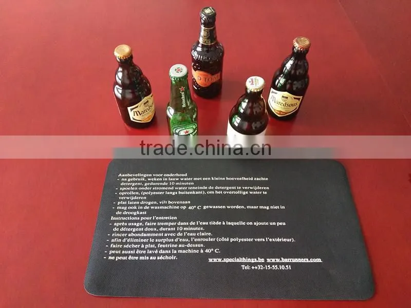 China factory cheap price custom design beer bar mats
