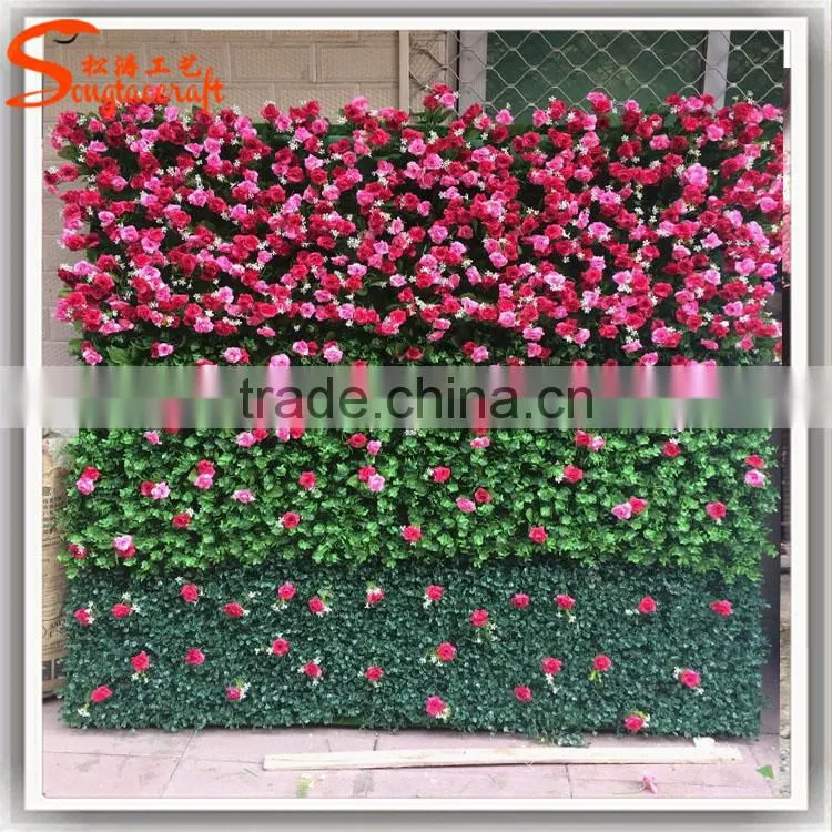 China Supplier Artificial Flower Backdrop Silk Flower Wall Backdrop for Wedding Decoration