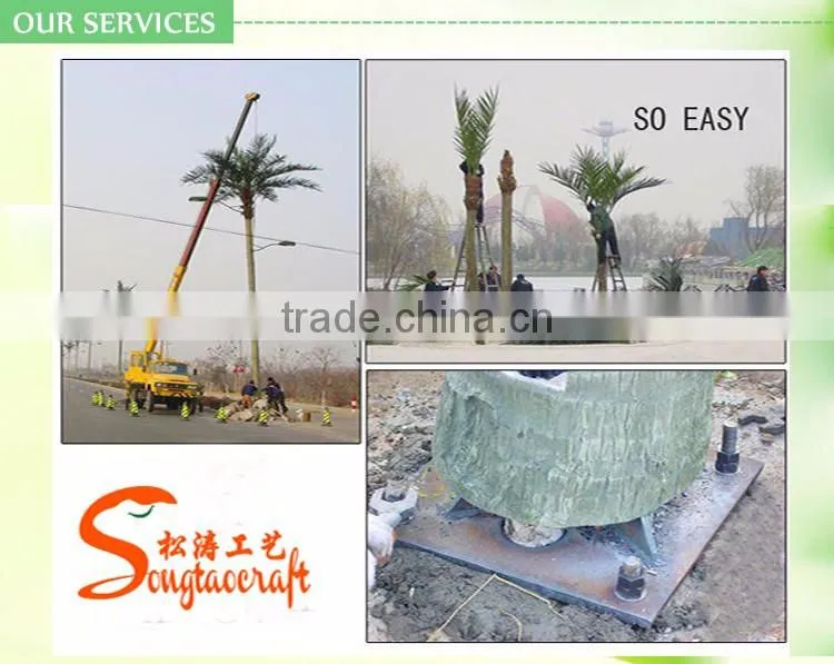 Songtao suplier artificial date palm tree customized fibeerglass date palm tree fiberglass artificial palm trees