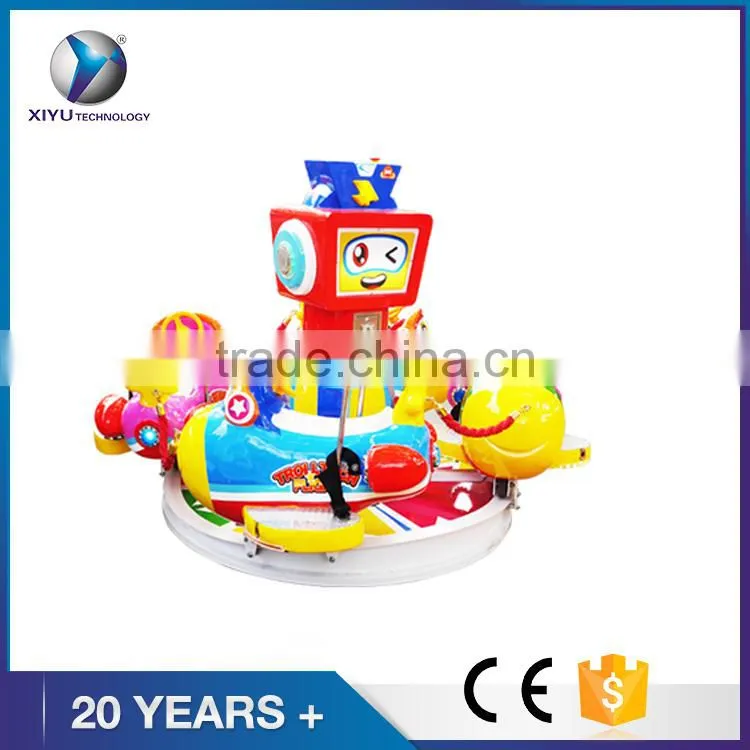 2017 So cute of amusement park rotate airplane game machine carousel coin operated kiddie rides for hot sale