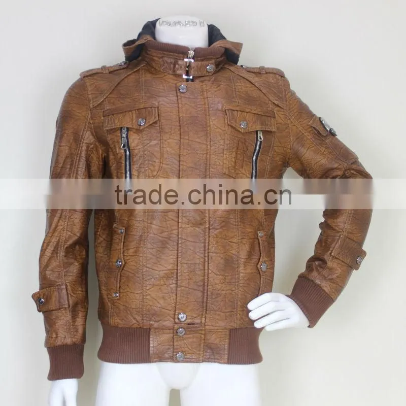 Mens Fashion PU Leather Jackets 2017