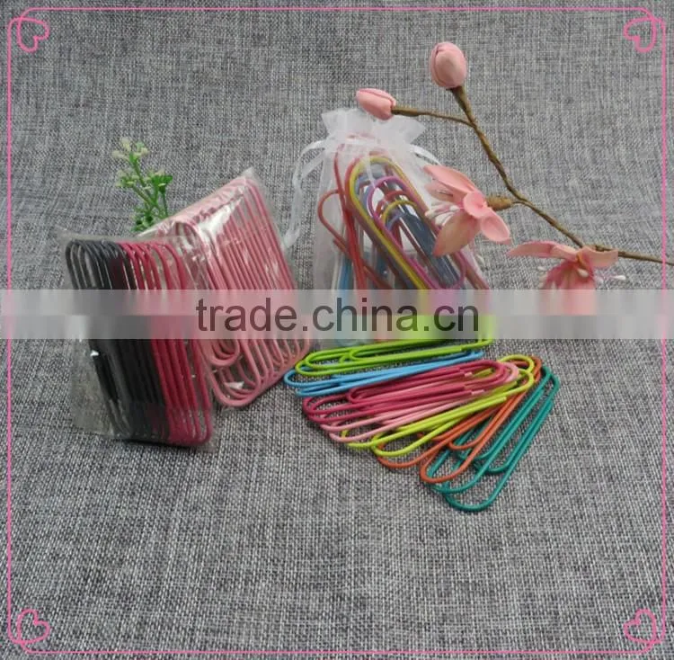 100mm giant PET coated colorful metal paper clip stationery