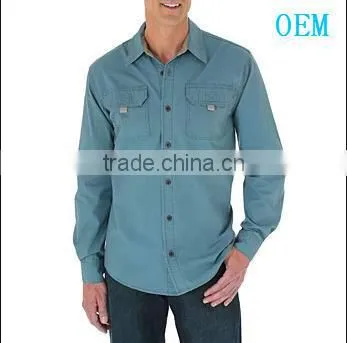 New Style Two Pocket Shirts Long Sleeve china product