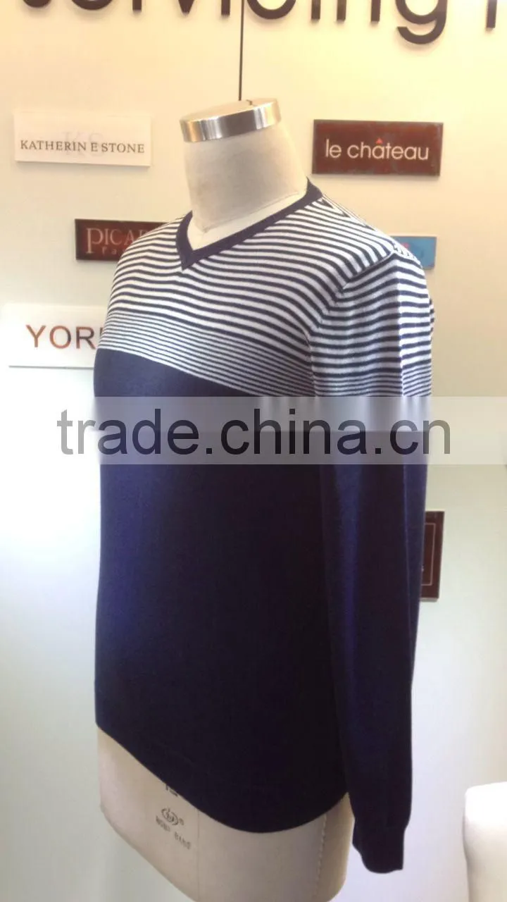 2015 New fashion knitting men sweater sleeve theme 3