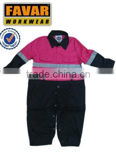 100%cotton kid's coverall children's reflective coverall with reflective tape