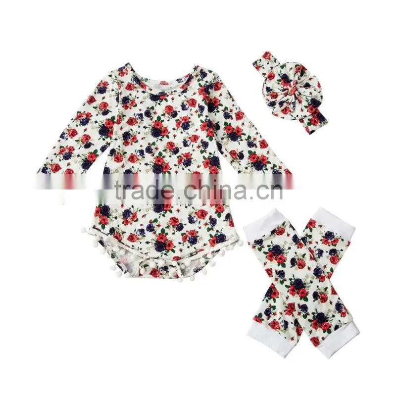 2017 New arrival 100%cotton long sleeve onesie baby spring onesie romper