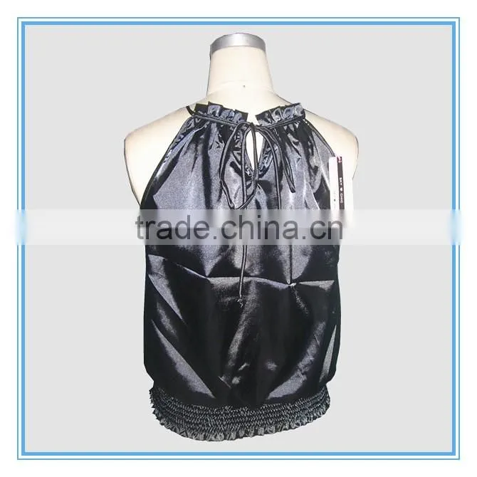 Designer Satin Top For Ladies Sleeveless 2016