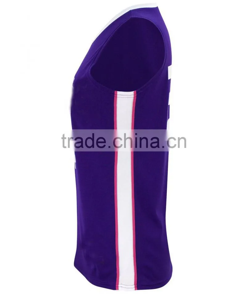 Design women purple basketball jerseys