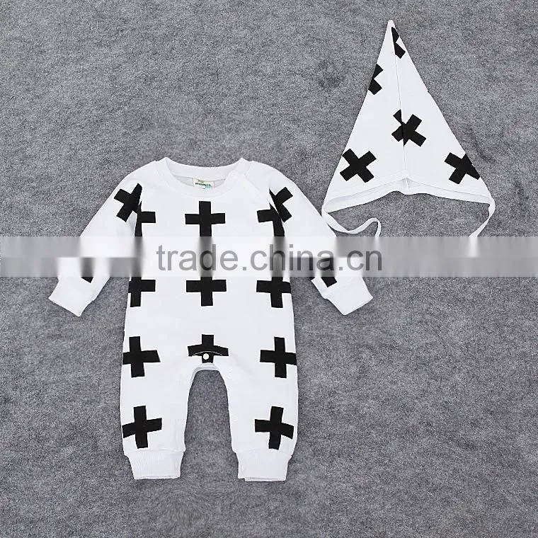 baby boy girls climb clothing Romper new fashion cotton design garment jumpsuit set hat Short-sleeved 2pcs outfit guangzhou sale