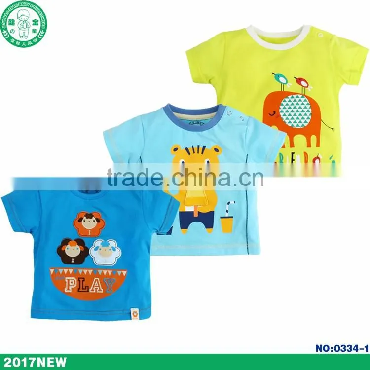 factory sales directly baby boy clothing soft short sleeve baby boys' O neck t shirts