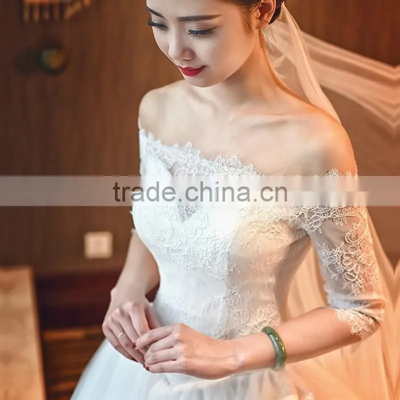 New Arrival Sexy A-Line Lace Wedding Dress 2017 Romantic Robe Mariage Vestido Dresses