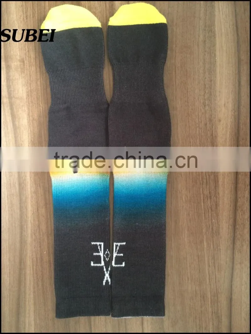 High quality sunny and mountain photo digital print crew fashion sport socks