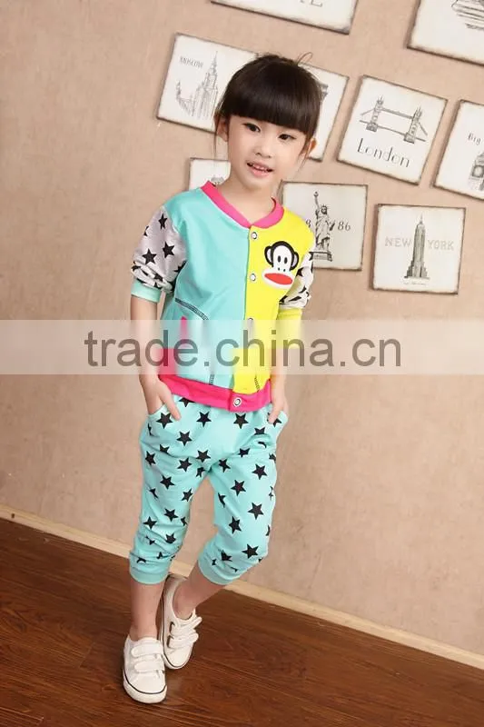Custom wholesale cute, little circle, and pure cotton cartoon children's clothing