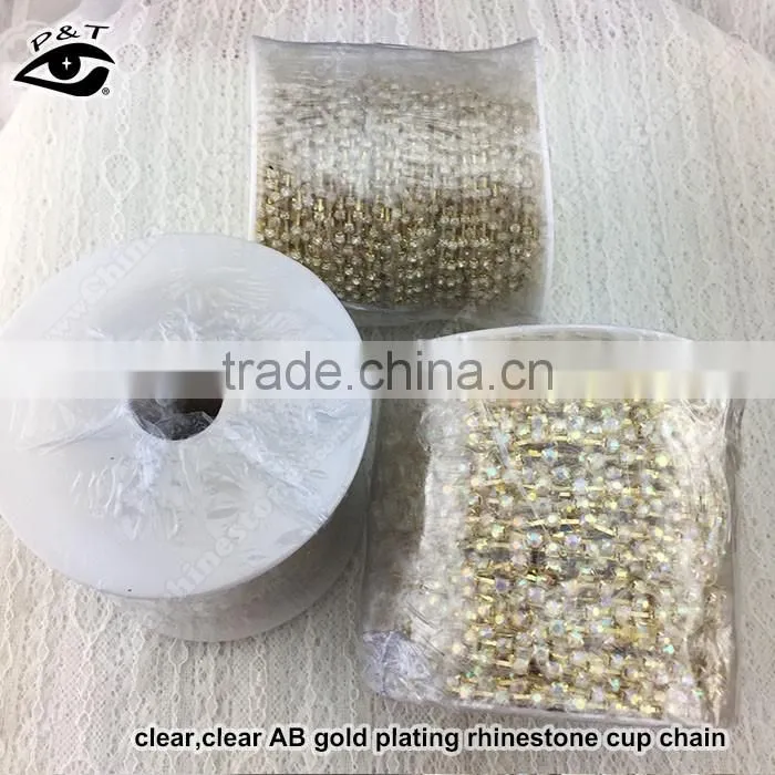 Rhinestone Chain Metal chain Chaton chain for decorations