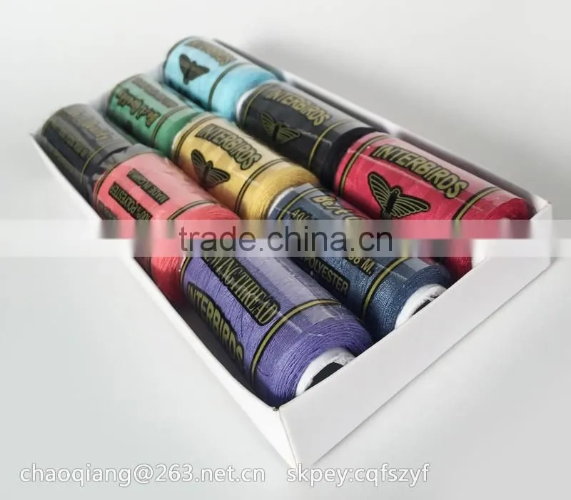 waxed 100% polyester braided thread