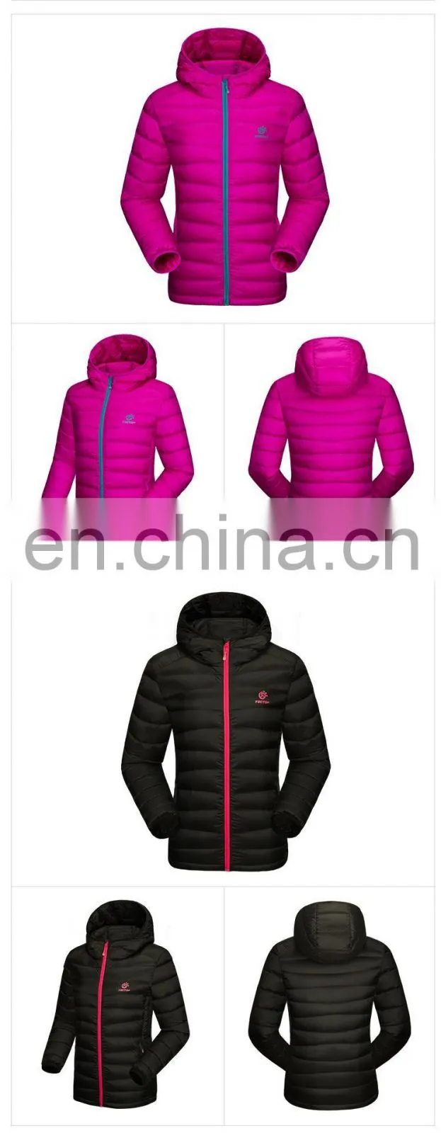 Fashion custom nylon quilted jacket ultra light down jacket for women