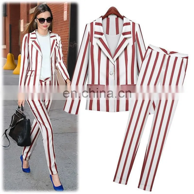 long sleeve blouse top&pants lady business suits
