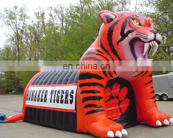 giant inflatable tiger football tunnel inflatable sport event entrance tunnel