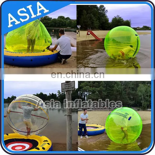 Pure Red Color Inflatable Aquatic Ball For Water Park Games