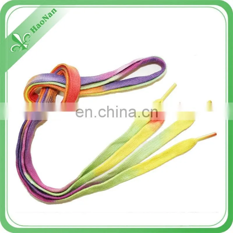 Promotional polyester neon fashion shoelaces, Flashing shoe laces