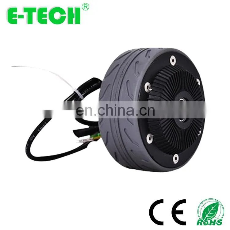 CE High quality 4 inch 24v 36v brushless gearless single/double shaft hub motor