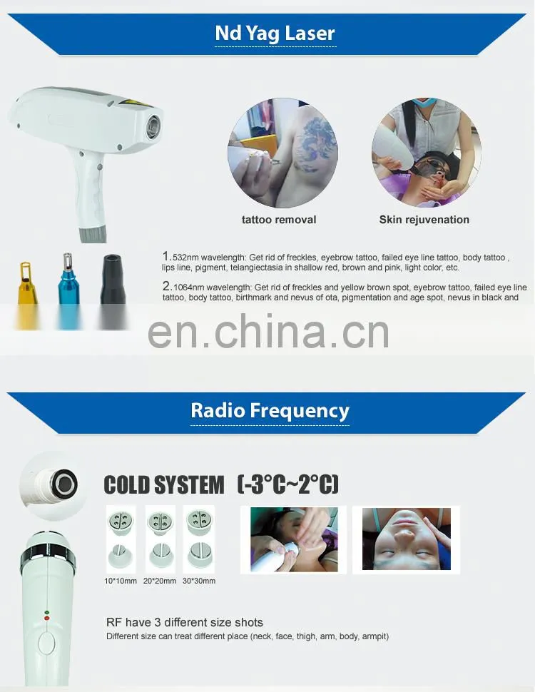 New 2022 Trending Product 4 in 1 Double IPL Hair Removal Machine with LASER RF Handle For Sale