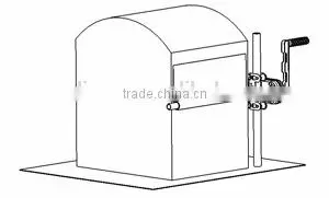 manual greenhouse film roll up winch winder