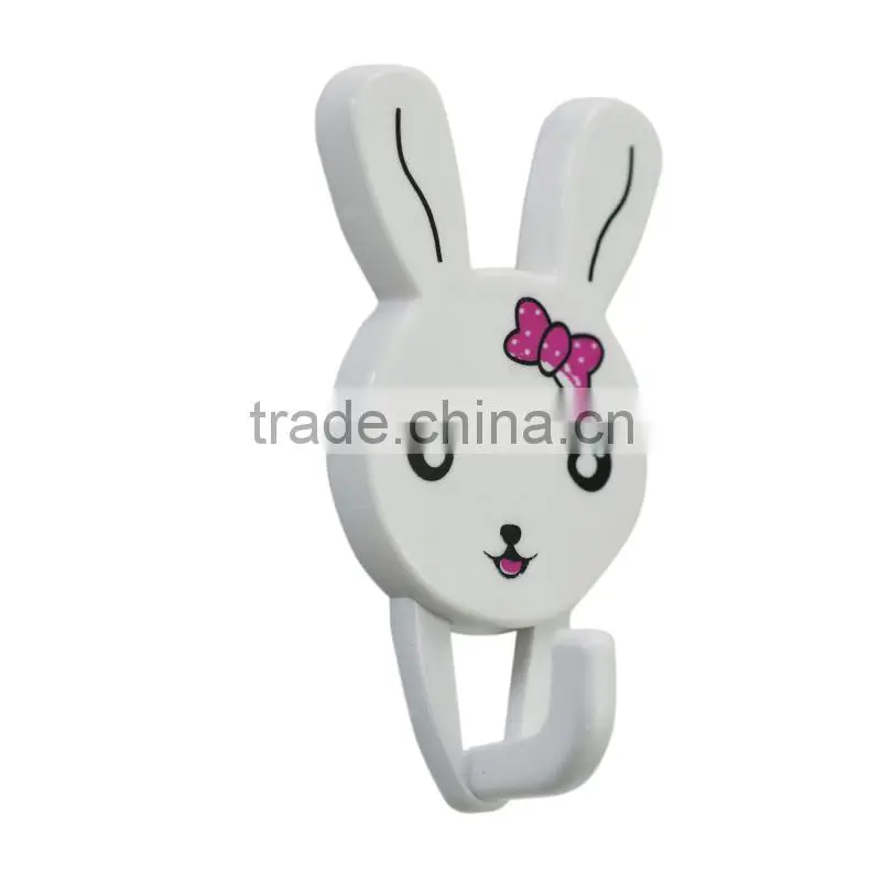 White self adhesive removable plastic back hooks