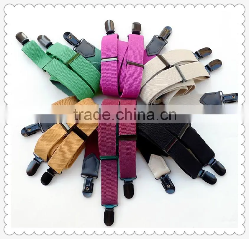 women colorful elastic clips braces suspender