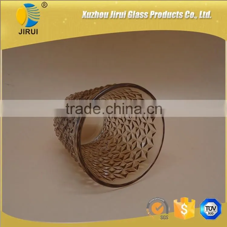 500ml round painting color candle holder glass
