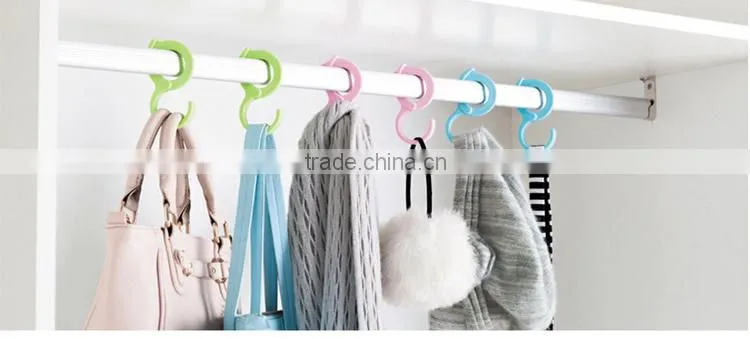 2Pcs/Set Candy Color Plastic Bag Hook Hanger