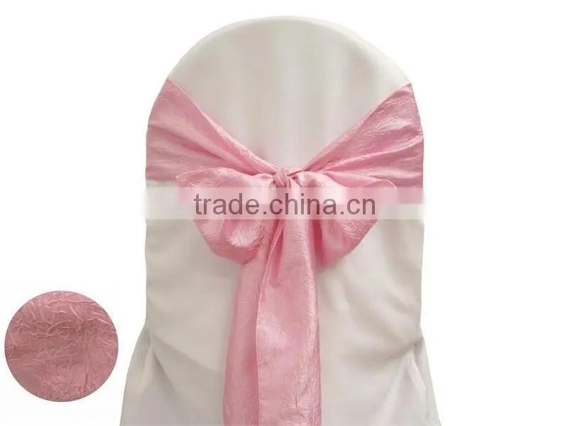 Satin Ruffle Chair Sash For Wedding and Banquet