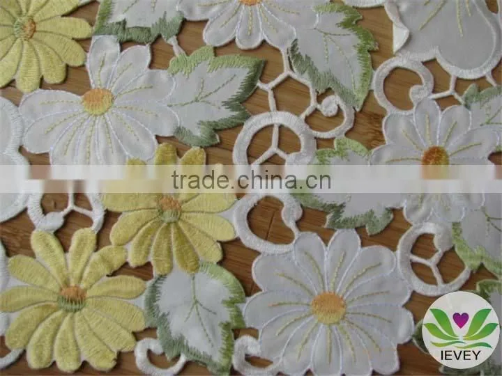 Full heat transfer emroidery lovey wedding table cloth country style tablecloth machine embroidered tablecloth