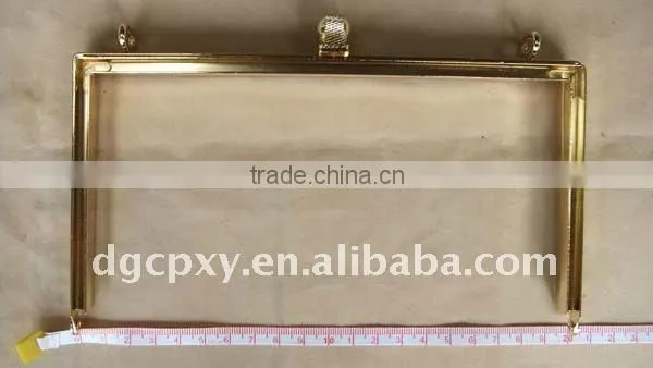 Gold plated leather bag frame