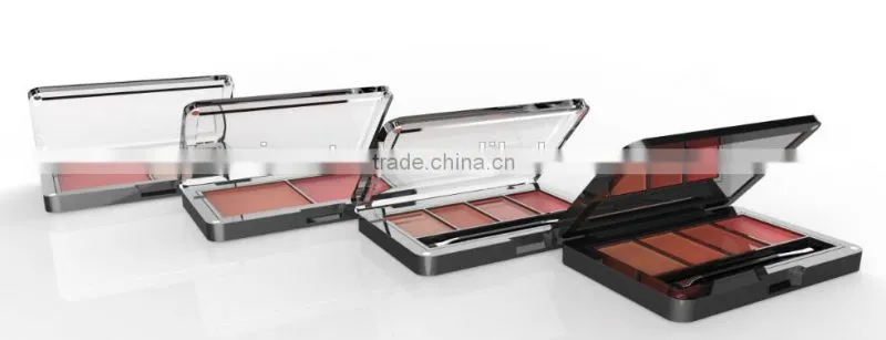 customized magnet compact case with solid or clear lid