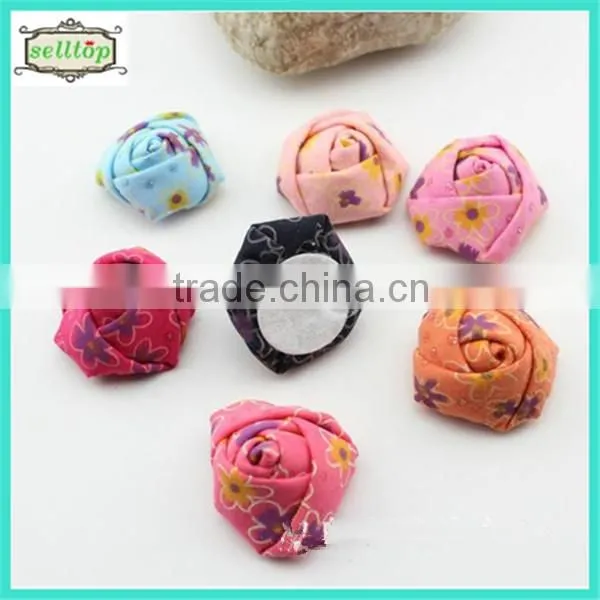 Cheaper hot sale 3.5-4cm fabric flower
