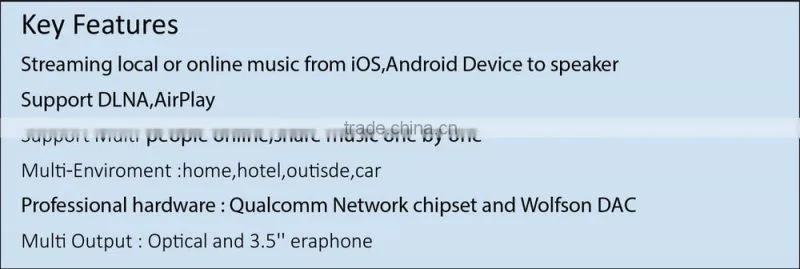 wifi music streaming receiver, New Airplay DLNA(DMR) Music Radio Receiver iOS & Android Airmusic Air music WIFI Audio Receive