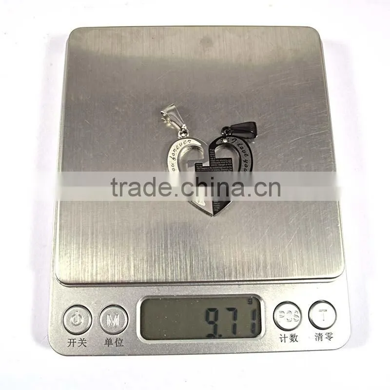 Charms Heart Pendant Wholesale Couples Stainless Steel Pendant