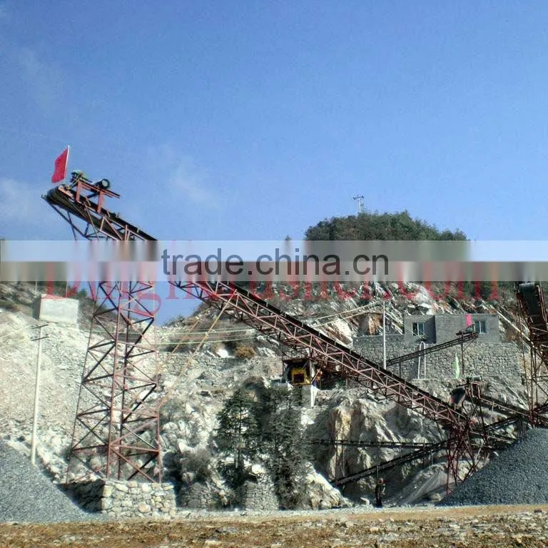 Dingli Rubber Band Inclined Belt Conveyor used in 100 Districts