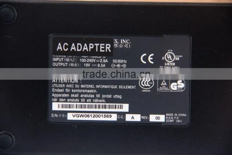 ac 100-240v laptop adapter For ASUS G46 G55 100% Original 19V 9.5A 180W Power Charger 5.5mm*2.5mm