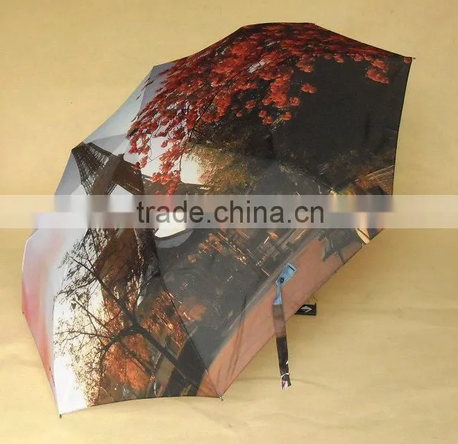 3 folding umbrella with automatic open and close