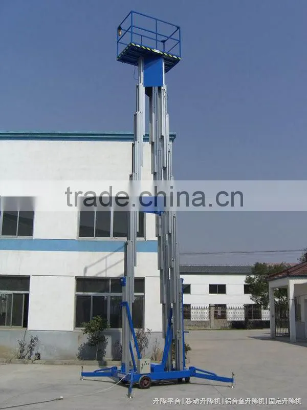 S J Y L double mast aluminum alloy lift platform