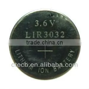 3.6v li-ion button rechargeable battery lithium ion battery