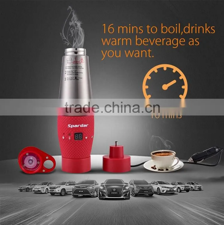 12V Blue Car Electric Kettle for Travel Water Rapid Boiling