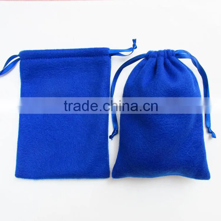 Blue Velvet Gift Drawstring Bag