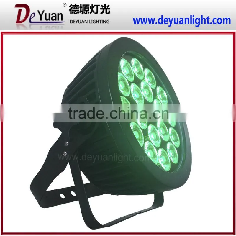 New design 18pcs 6in1 waterproof outdoor ip65 flat par light