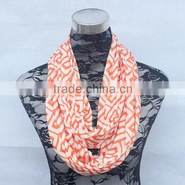 Wholesale Personalized Double Layer Knitted Jersey Infinity Scarf